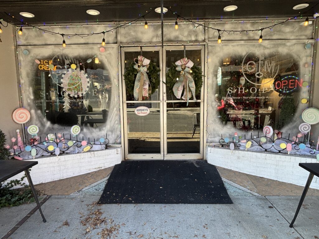 Cry Freedom Missions holiday window display