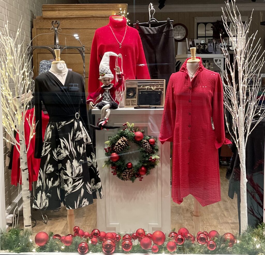 Russell's Ltd Boutique holiday window display
